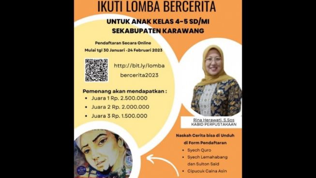 Siswa-siswi SD dan MI Karawang, Buruan Daftar Lomba Bercerita, Ini Syaratnya