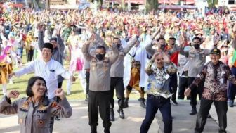 Tari Gugur Gunung di Alun-alun Kota Magelang Pecahkan Rekor Dunia