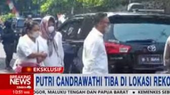 Tersangka Lain Pakai Baju Tahanan, Ibu Putri Tampil Beda dengan Baju Putih dan Kerudung saat Rekonstruksi Pembunuhan Brigadir J