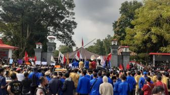 Demo Tolak Kenaikan BBM di Purwokerto Sempat Ricuh