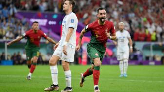 Dua Gol Bruno Fernandes Benamkan Uruguay, Portugal Lolos ke Babak 16 Besar