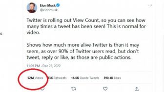 Fitur Baru Twitter View Count untuk Lihat Berapa Banyak yang Kepo Cuitan Seseorang