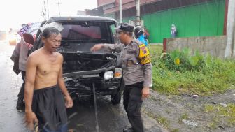 Grandmax vs Pikap Suzuki di Purbalingga, Sopir Pikap Terluka