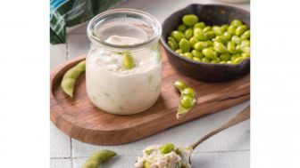 Resep Pudding Edamame Sagu Pandan