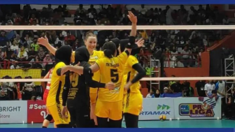 Proliga Seri Purwokerto, Gresik Petrokimia Sapu Bersih Popsivo Polwan 3-0