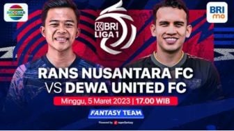 Link Streaming Rans Nusantara vs Dewa United di Pakansari Bogor