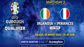 Link Streaming Irlandia vs Prancis di Kualifikasi Piala Eropa 2024