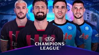 Nonton Super Big Match Derbi Italia AC Milan vs Napoli, Laga Perempatfinal Liga Champions : Lengkap H2H dan Prediksi Skor