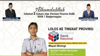 Sosok Naufal Fadhil, Siswa MAN 1 Banjarnegara Lolos OSN Tingkat Provinsi