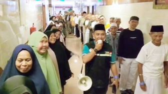 Resep Sehat Jemaah Haji Purbalingga Kloter 71, Lakukan Senam Bersama