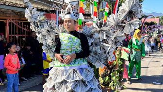 Ribuan Warga Sokanandi Banjarnegara Antusias Ikuti Karnaval Sambut HUT RI ke 78