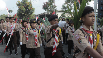 Membawa Estafet Tunas Kelapa, Pasukan Bermalam di Tempat Lahir Jenderal Soedirman Purbalingga