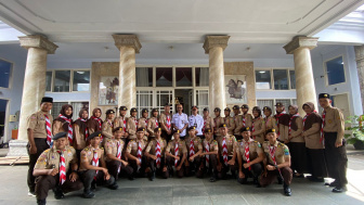 SMAN 1 Karangkobar Banjarnegara Siap Kibarkan Bendera Pramuka Dawet Ayu