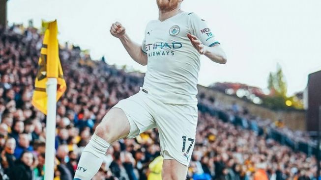 Hasil Liga Inggris Wolves vs Manchester City, De Bruyne Borong 4 Gol City