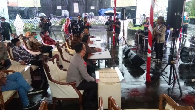 Pengamen Jalanan Ramaikan Festival Musik Bhayangkara di Yogyakarta