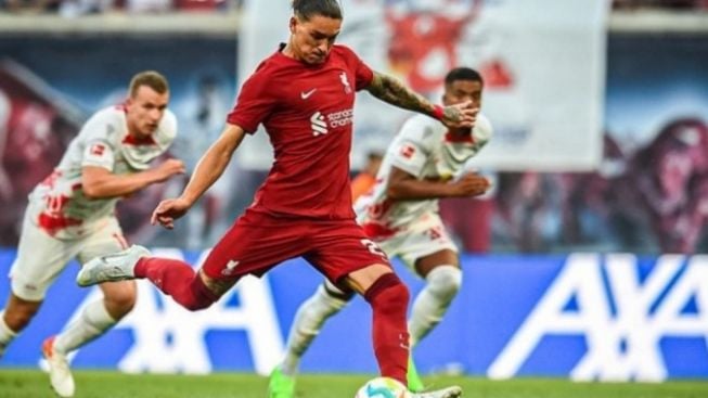 Darwin Nunez Mengamuk Saat Liverpool Melawan RB Leipzig, Ciptakan Quattrick!