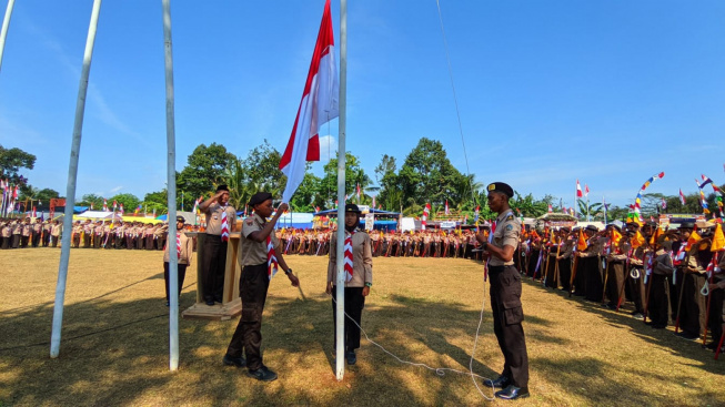 Buka Jambore dan Raimuna Kecamatan Bawang Banjarnegara, Berikut Pesan Camat Selengkapnya