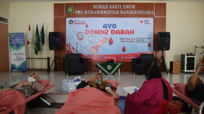 Bantu Amankan Stock, RSU PKU Muhammadiyah Banjarnegara Gelar Aksi Sumbang Darah