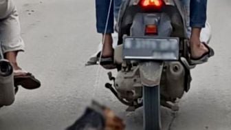 2 Pria Dikecam Warganet Usai Video Menyeret Anjing dengan Sepeda Motor Viral, Begini Penjelasan Polisi