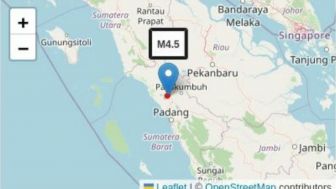 Gempa Magnitudo 4,5 Guncang Bukittinggi Sumbar