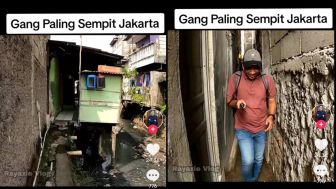 Gak Habis Pikir, Ini Penampakan Gang Senggol Gang Sempit di Jakarta, Kalau Lewat sampai Harus Miringin Badan