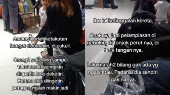 Kejam! Ibu Hajar Anak di Stasiun Gara-gara Ketinggalan Kereta: Gak Punya Hati