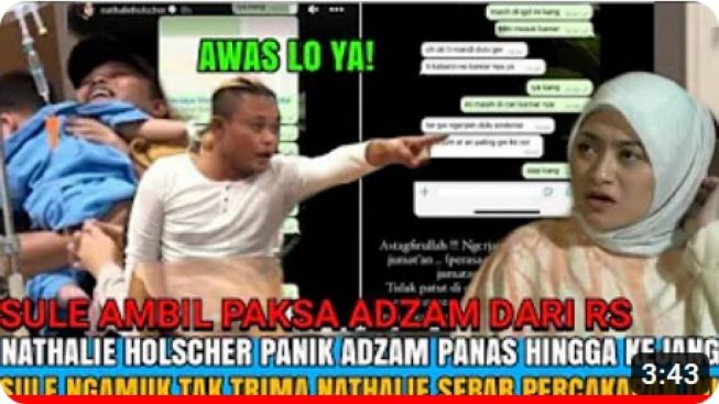 Cek Fakta: Sule Ngamuk Nathalie Holscher Sebar Isi Chat dengannya, Nekat Bawa Adzam Paksa dari Rumah Sakit