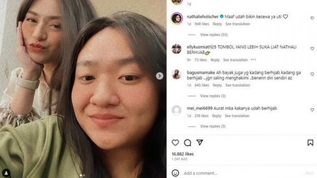 Nathalie Holscher Mendadak Lepas Hijab, Reaksi Adik Yang Baru Mualaf Jadi Sorotan!