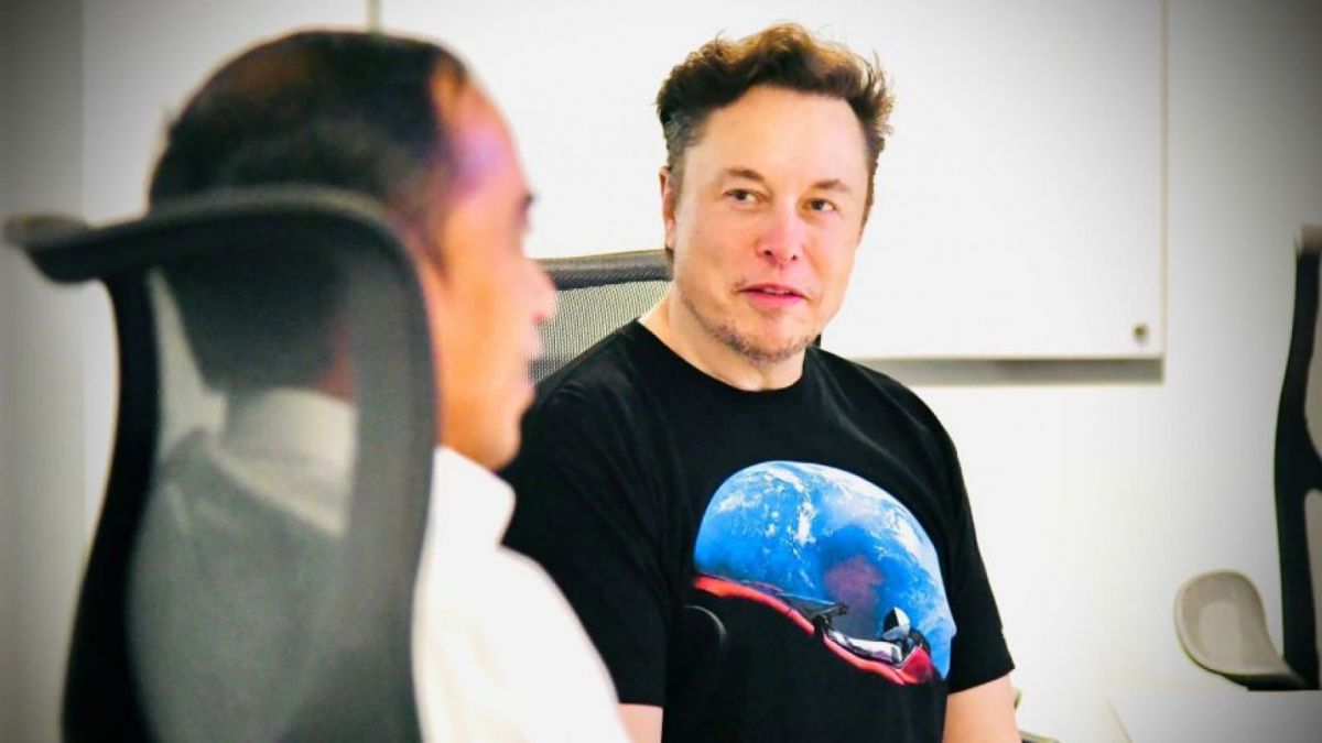 Elon Musk saat bertemu Presiden Jokowi. [suara.com]
