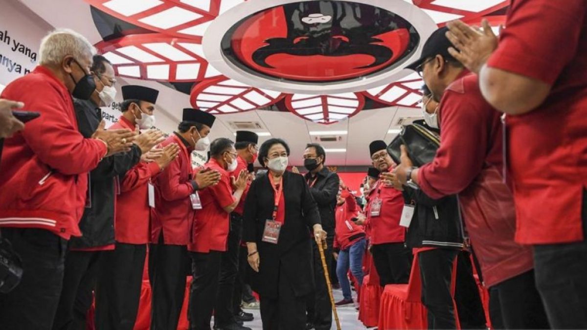 Ketua Umum PDIP Megawati Soekarnoputri di rakernas pdip [suara.com]