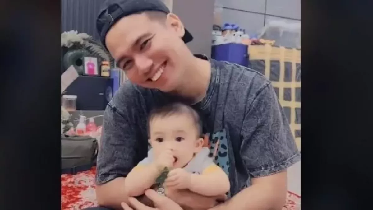 Frans Faisal dan baby Adzam, anak Sule bersama Nathalie Holscher [TikTok/@fransfaisal_real]
