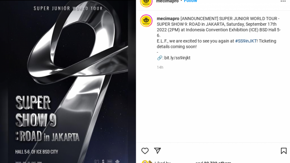 Poster konser Super Junior di Jakarta [Instagram/@mecimapro]