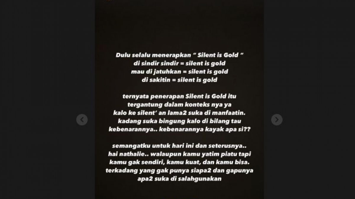 Nathalie Holscher Beri Sindiran Pedas pada Rizky Febian yang Kuatkan Putri Delina [Instagram/@nathalieholscher]