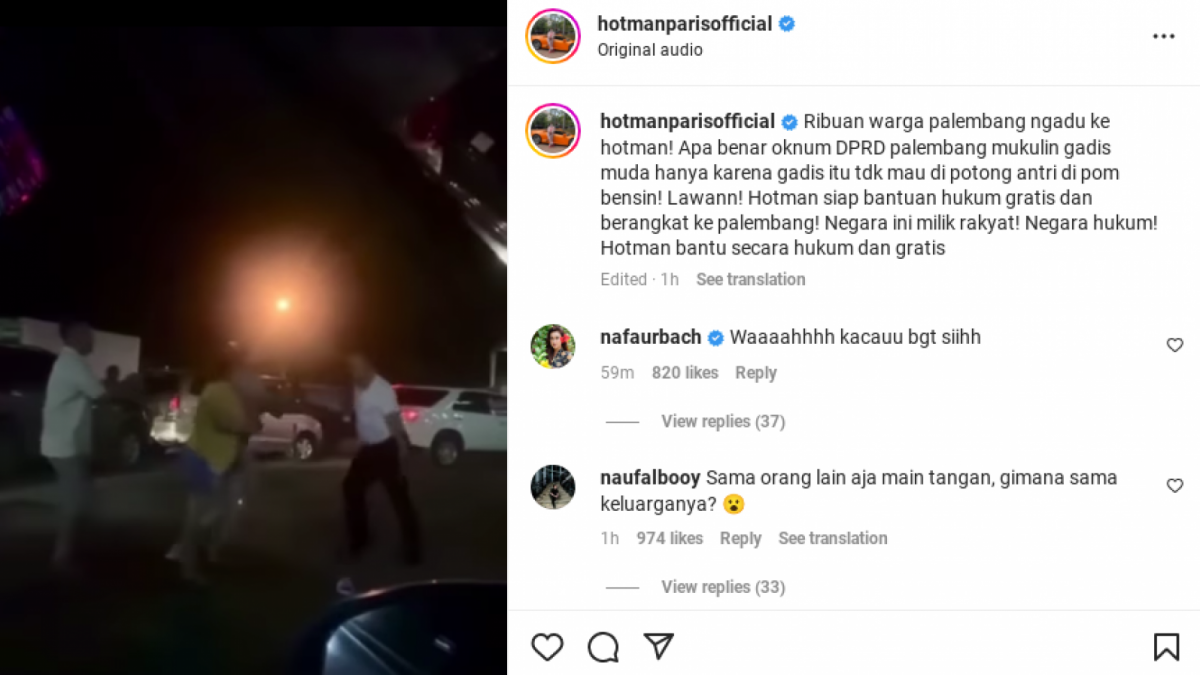 Unggahan Hotman Paris [Instagram/@hotmanparisofficial]