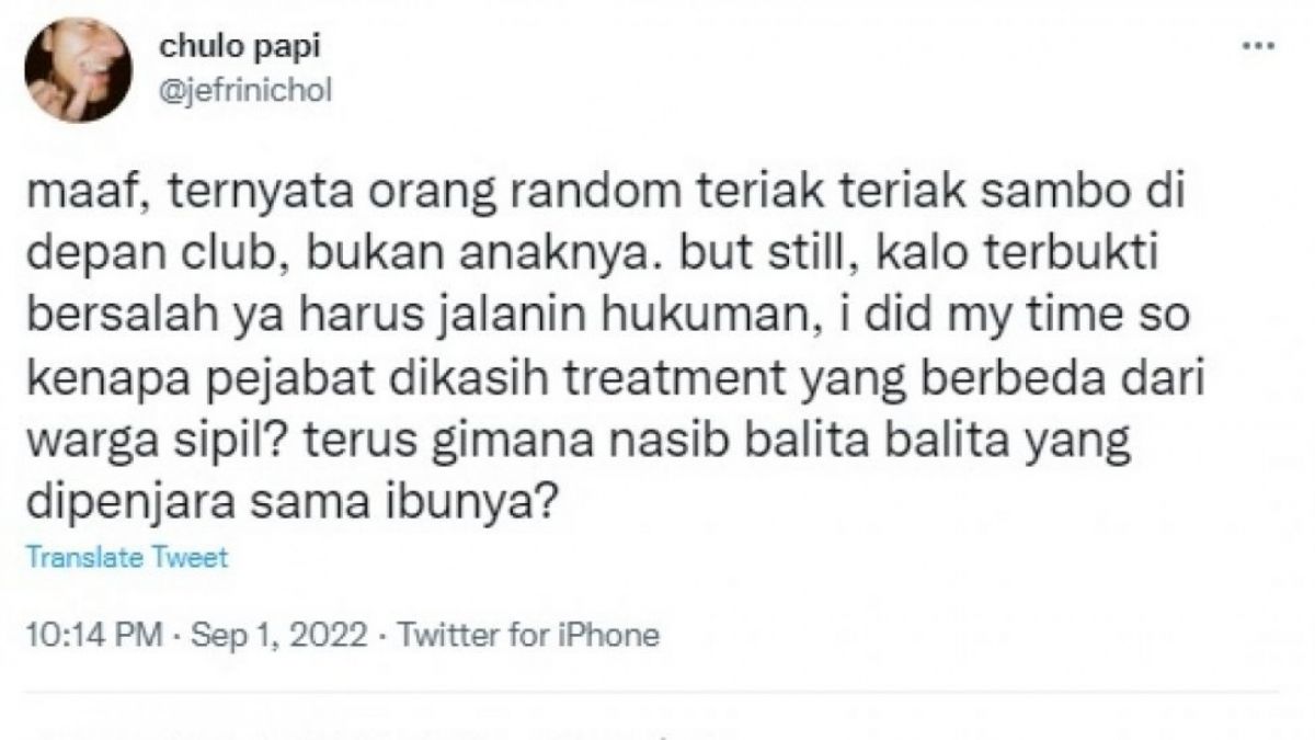 Unggahan Jefri Nichol [Twitter/@jefrinichol] [Twitter/@jefrinichol]