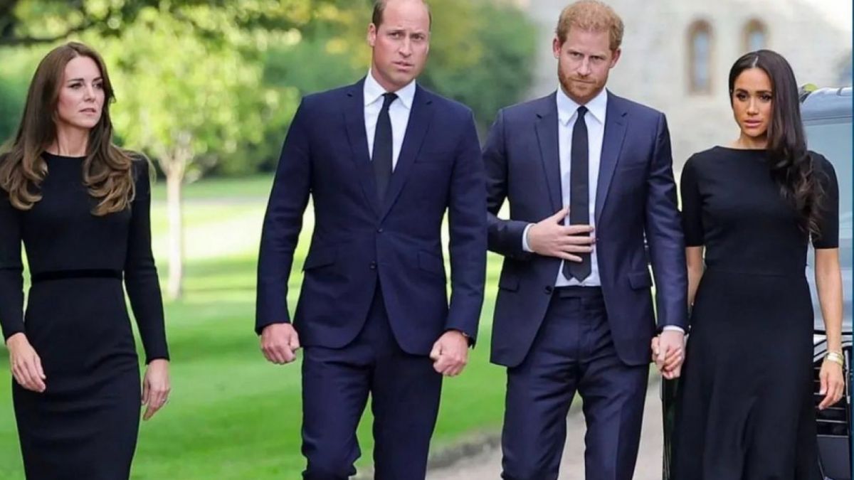 Kate Middleton, Pangeran William, Pangeran Harry, dan Megan Markle [Twitter/@FrCescoofmcap]