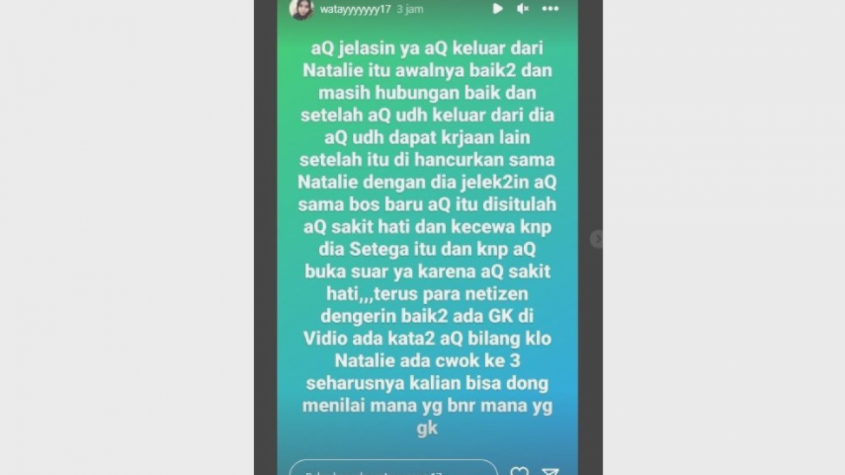 Curhatan mantan ART Nathalie Holscher