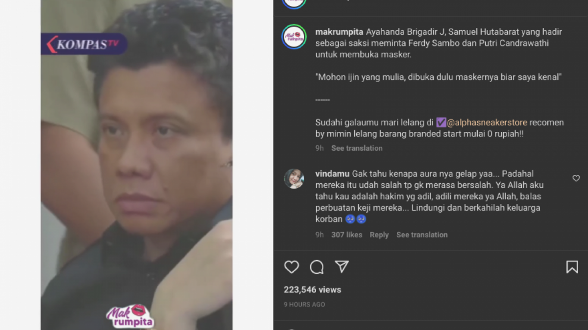 Ferdy Sambo tampak marah