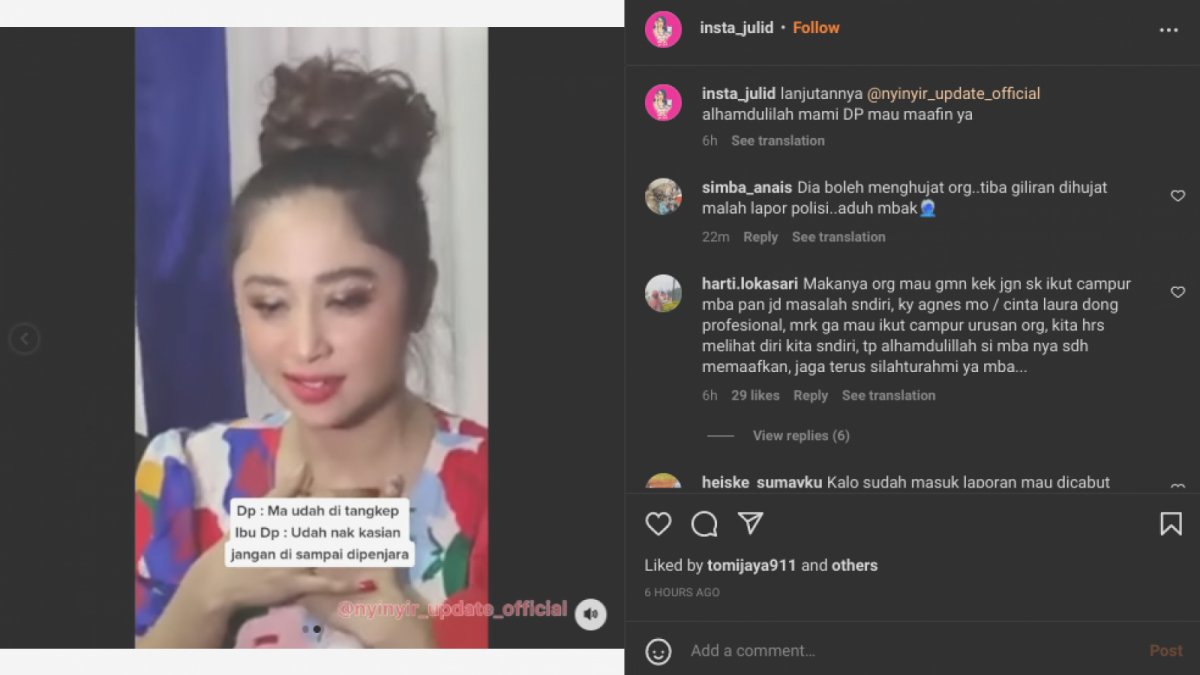 Dewi Perssik bilang ibunya kasihan liat haters anaknya yang dipenjara