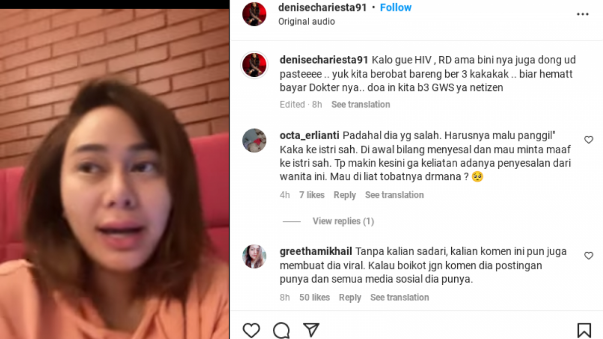 Unggahan Denise Chariesta [Instagram/@denisechariesta91]