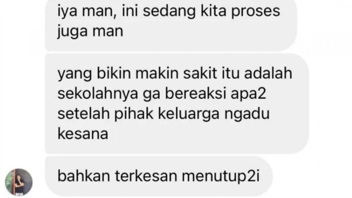 Tangkap layar percakapan dengan keluarga korban [Twitter/@salmandoang]
