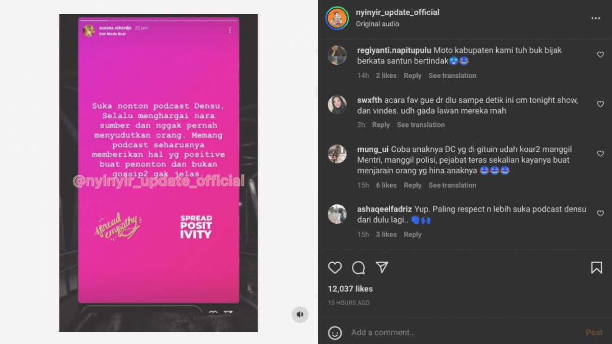 Postingan ibu Livy Renata