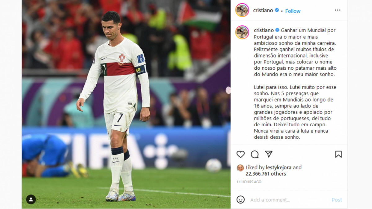 CR7 kecewa Portugal kalah