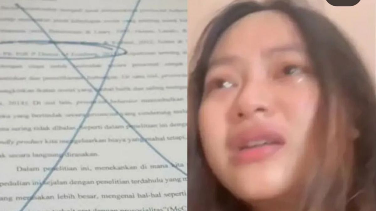 Mahasiswi pemilik akun @alen.mr yang curhat skripsinya tidak kunjung selesai [Tangkap layar Instagram @viral.menarik]
