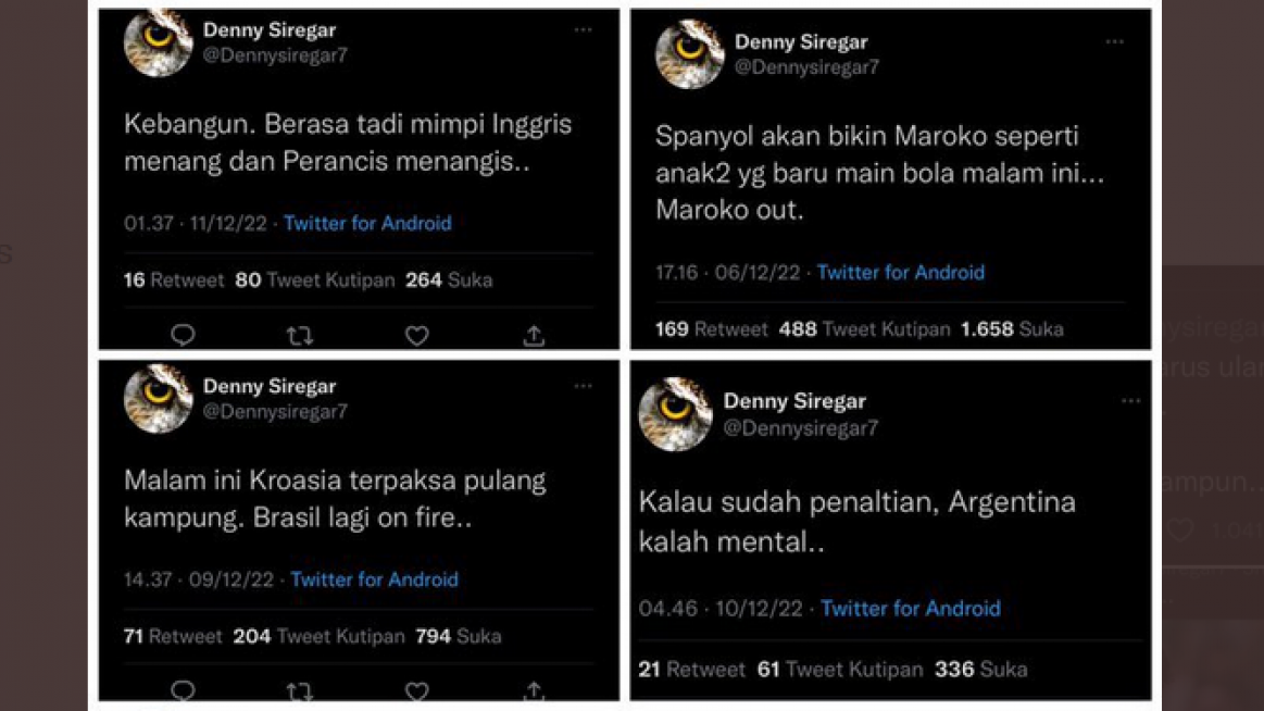 Prediksi Denny Siregar di Piala Dunia 2022