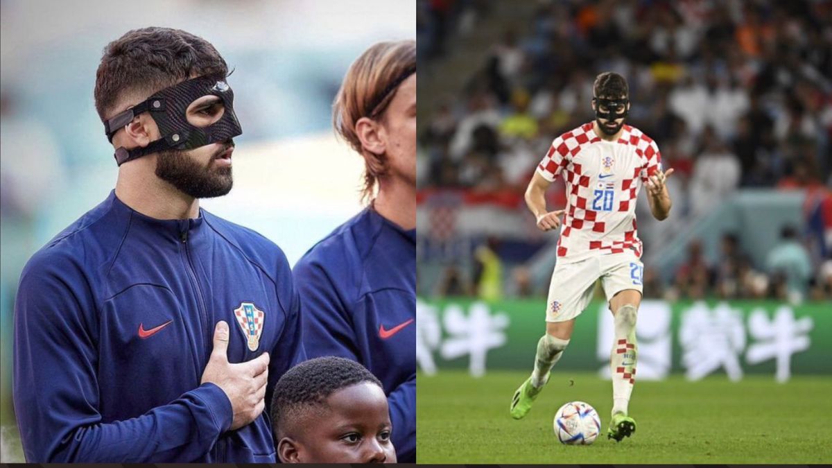 Sosok Josko Gvardiol yang mencuri perhatian karena topeng yang dikenakannya [Instagram/@josko_gvardiol]