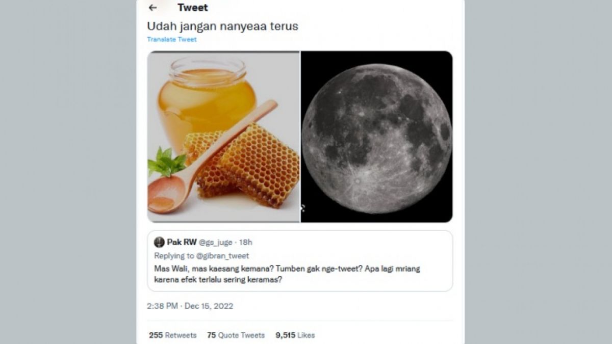 Jawaban Gibran tentang Kaesang yang jarang ngetweet