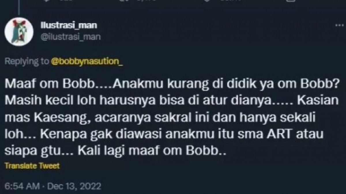 warganet kritik Bobby Nasution, ayah dari Al Nahyan [suara.com]