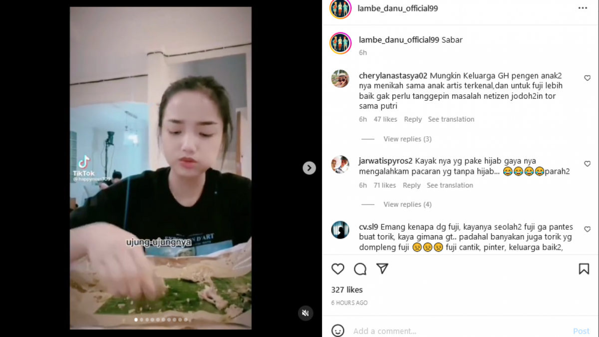 Fuji jawab pertanyaan soal Thoriq yang dijodohkan Putri Delina