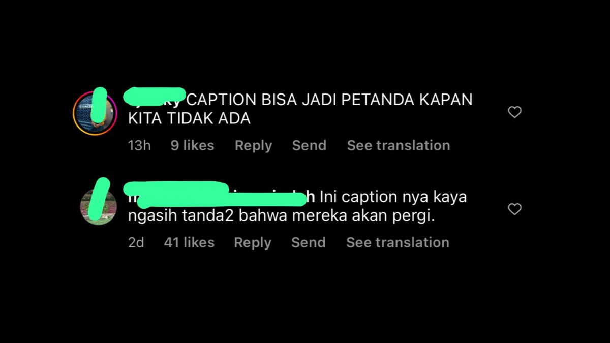 komentar warganet di akun instagram Putri [Instagram]